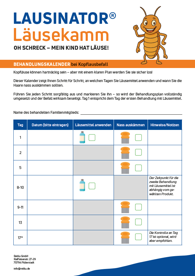 Behandlungsprotokoll Laeuse